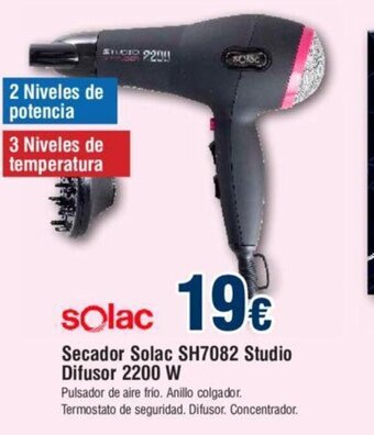 FROIZ Secador Solac SH7082 Studio Difusor 2200W oferta