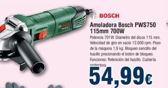 FROIZ Amoladora Bosch PWS750 115mm 700W oferta