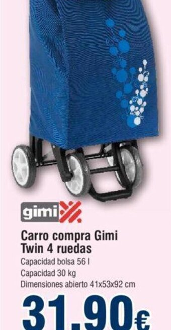 FROIZ Carro Compra Gimi Twin 4 Ruedas oferta