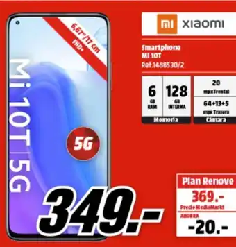 MediaMarkt xiaomi smartphone MI 10T oferta