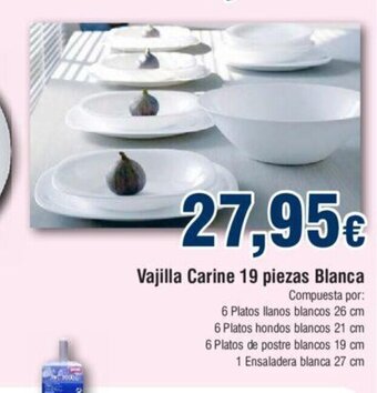 FROIZ Vajilla carine 19 Piezas Blanca oferta