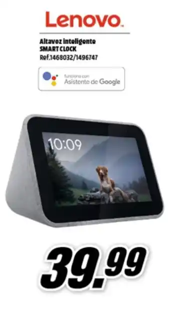 MediaMarkt Lenovo Altavoz inteligente Smart Clock oferta