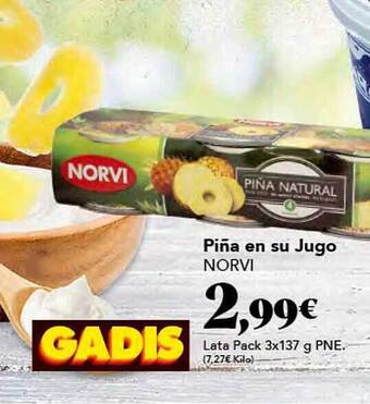 Gadis Piña en su jugo norvi oferta