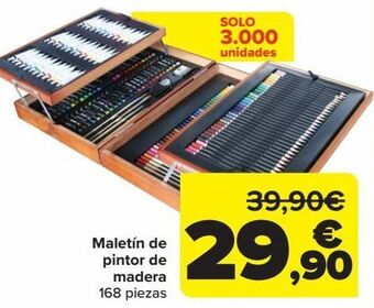 Carrefour Maletín de pintor de madera oferta