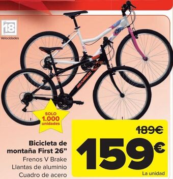Carrefour Bicicleta de montaña first 26" oferta