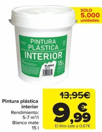 Carrefour Pintura plástica interior oferta