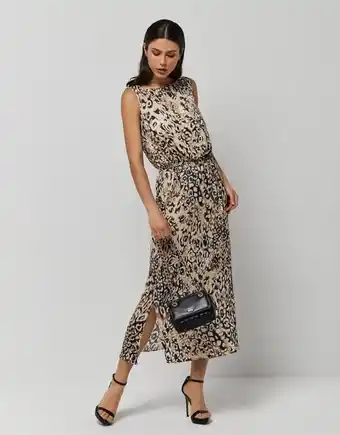 Roberto Verino Vestido sisas estampado animal tonos dorados oferta