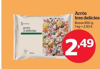 La Sirena Arròs tres delícies bossa oferta