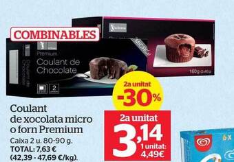 La Sirena 2a unitat -30% coulant de xocolata micro o forn premium oferta