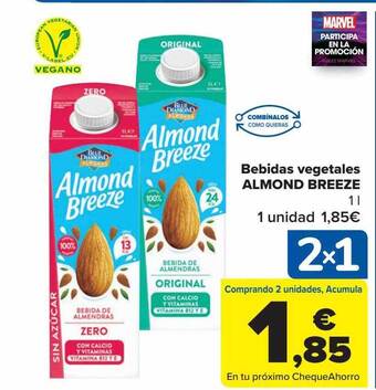 Carrefour Bebidas vegetales almond breeze oferta
