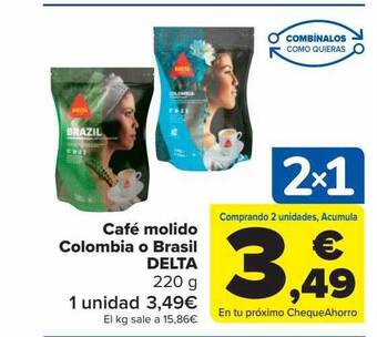 Carrefour Café molido colombia o brasil delta oferta