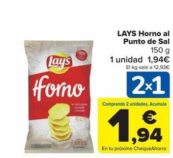 Carrefour Lays horno al punto de sal oferta