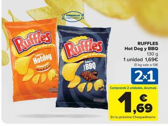 Carrefour Ruffles hot dog y bbq oferta