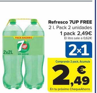 Carrefour Refresco 7up free oferta