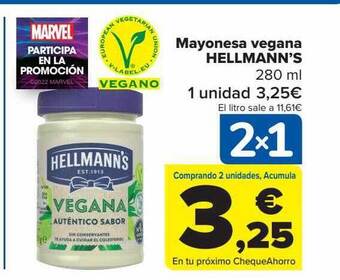 Carrefour Mayonesa vegana hellmann's oferta