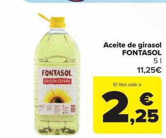 Carrefour Aceite de girasol fontasol oferta