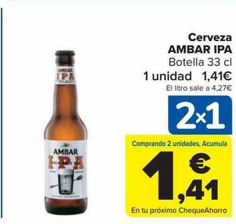 Carrefour Cerveza ambar ipa oferta