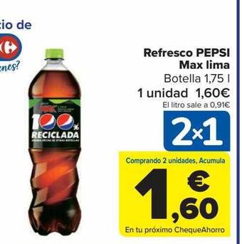 Carrefour Refresco pepsi max lima oferta