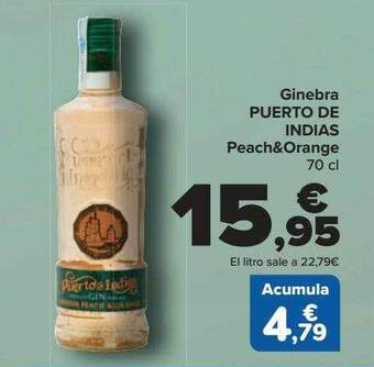 Carrefour Ginebra puerto de indias peach & orange oferta