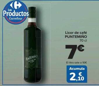 Carrefour Licor de café puntemiño oferta