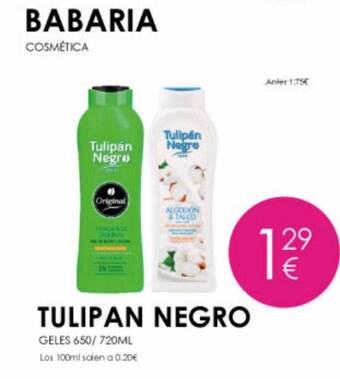 Muchas Perfumerías Tulipan negro geles oferta