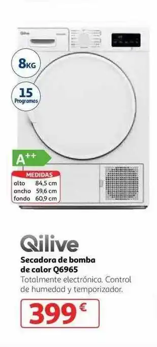 Alcampo Qilive secadora de bomba de calor q6965 oferta