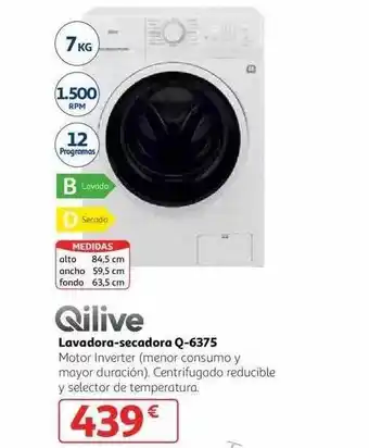 Alcampo Qilive lavadora-secadora q-6375 oferta