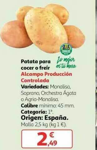 Alcampo Patata para cocer o freír oferta
