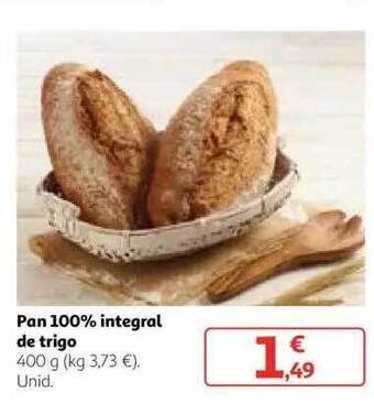 Alcampo Pan 100% integral de trigo oferta