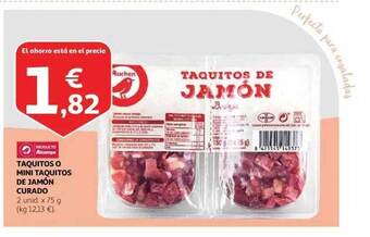 Alcampo Taquitos o mini taquitos de jamón curado oferta