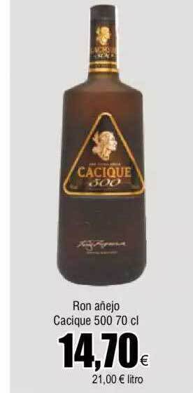 FROIZ Ron añejo cacique 500 oferta