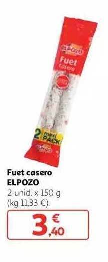 Alcampo Fuet casero elpozo oferta