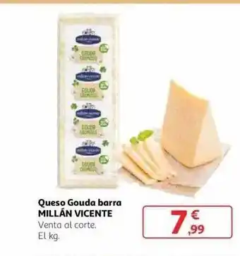 Alcampo Queso gouda barra millán vicente venta al corte el kg oferta