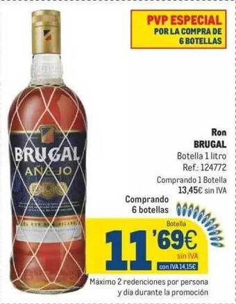 Makro Ron brugal oferta