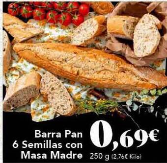 Gadis Barra pan 6 semillas con masa madre oferta