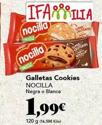 Gadis Galletas cookies nocilla negra o blanca oferta
