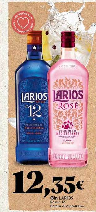 Gadis Gin larios rosé o 12 botella oferta