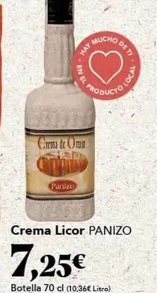 Gadis Crema licor panizo botella oferta