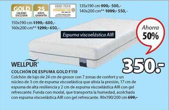 JYSK Wellpur colchón de espuma gold f110 oferta