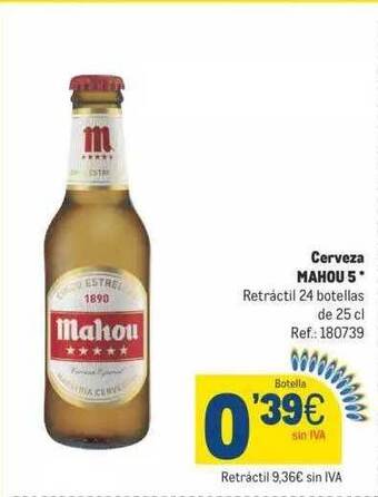 Makro Cerveza mahou 5* oferta