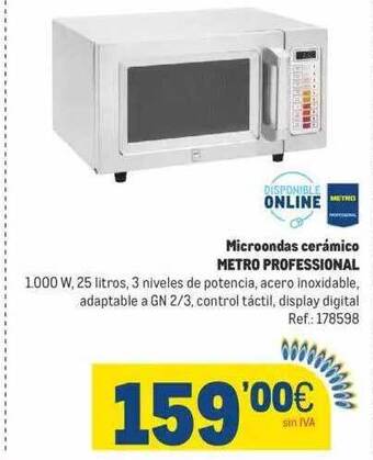 Makro Microondas cerámico metro professional oferta