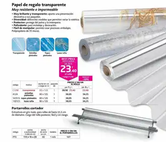 Rajapack Papel de regalo transparente oferta