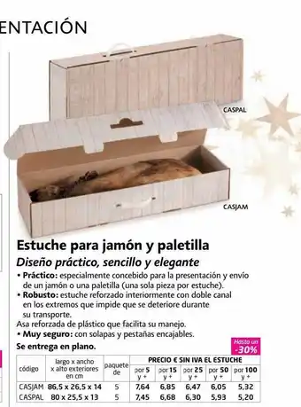 Rajapack Estuche para jamón y paletilla oferta