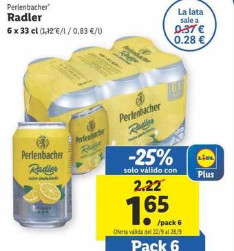 Lidl Perlenbacher radler oferta