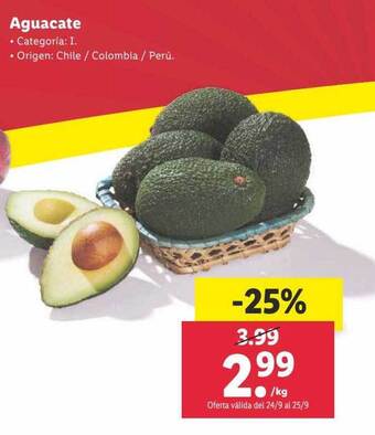 Lidl Aguacate oferta