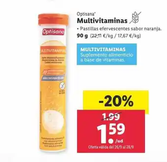 Lidl Optisana multivitaminas oferta