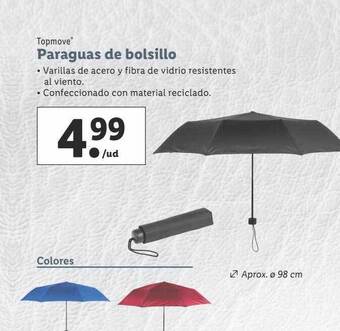Lidl Topmove paraguas de bolsillo oferta