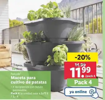 Lidl Parkside maceta para cultivo de patatas oferta