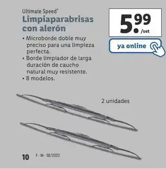 Lidl Ultimate speed limpiaparabrisas con alerón oferta