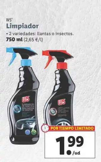 Lidl W5 limpiador oferta